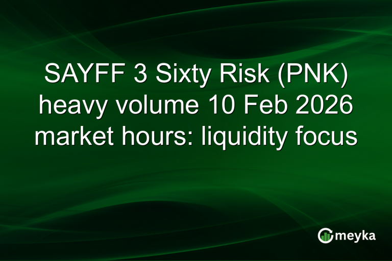 SAYFF 3 Sixty Risk (PNK) heavy volume 10 Feb 2026 market hours: liquidity focus