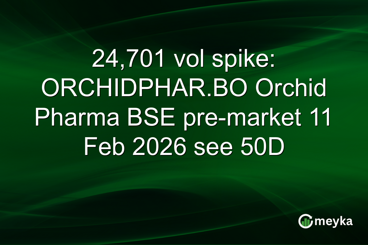 24,701 vol spike: ORCHIDPHAR.BO Orchid Pharma BSE pre-market 11 Feb 2026 see 50D