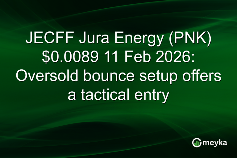 JECFF Jura Energy (PNK) $0.0089 11 Feb 2026: Oversold bounce setup offers a tactical entry