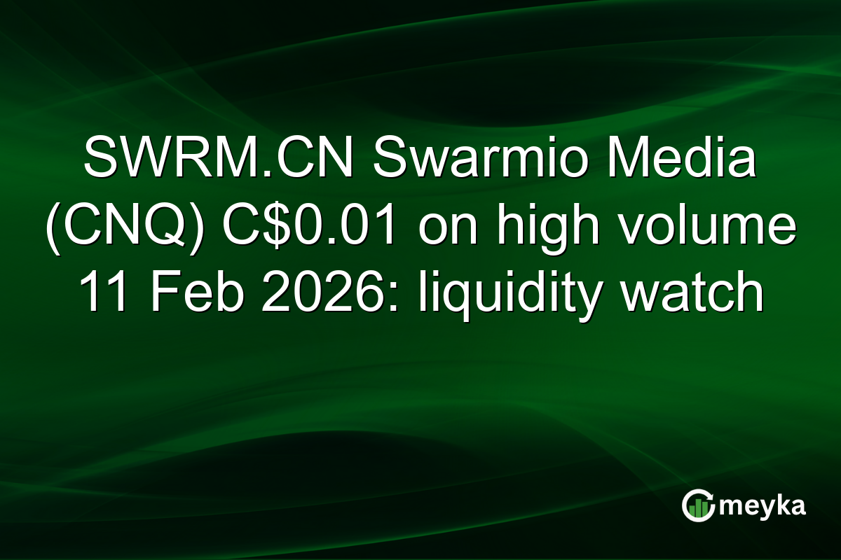 SWRM.CN Swarmio Media (CNQ) C$0.01 on high volume 11 Feb 2026: liquidity watch