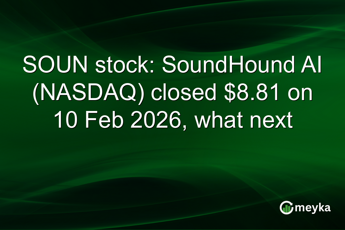 SOUN stock: SoundHound AI (NASDAQ) closed $8.81 on 10 Feb 2026, what next
