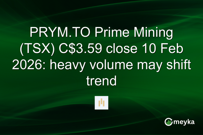 PRYM.TO Prime Mining (TSX) C$3.59 close 10 Feb 2026: heavy volume may shift trend