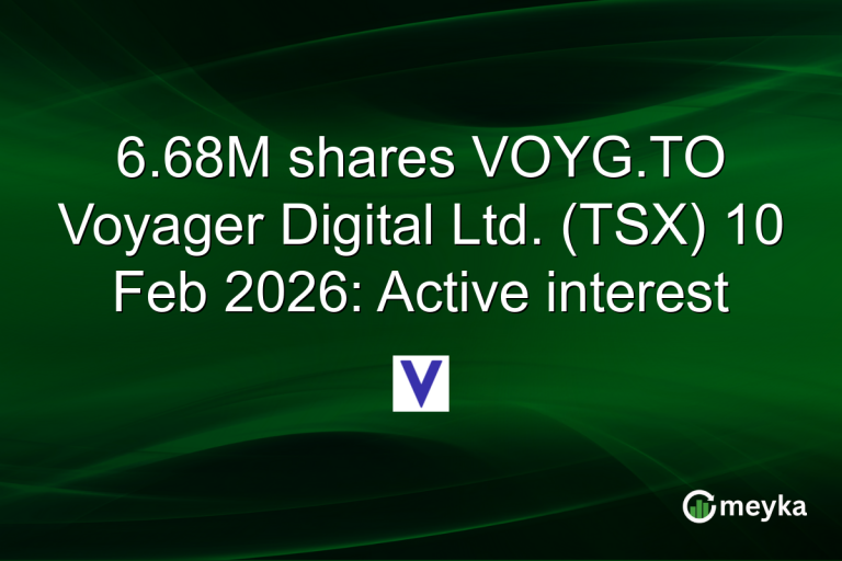 6.68M shares VOYG.TO Voyager Digital Ltd. (TSX) 10 Feb 2026: Active interest