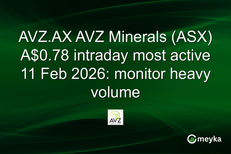 AVZ.AX AVZ Minerals (ASX) A$0.78 intraday most active 11 Feb 2026: monitor heavy volume