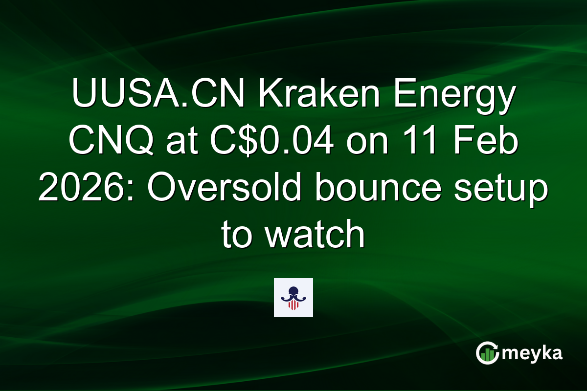 UUSA.CN Kraken Energy CNQ at C$0.04 on 11 Feb 2026: Oversold bounce setup to watch