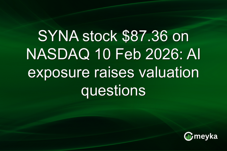 SYNA stock $87.36 on NASDAQ 10 Feb 2026: AI exposure raises valuation questions