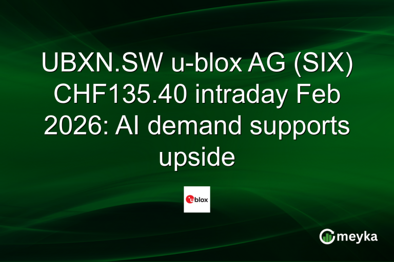 UBXN.SW u-blox AG (SIX) CHF135.40 intraday Feb 2026: AI demand supports upside