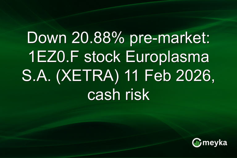 Down 20.88% pre-market: 1EZ0.F stock Europlasma S.A. (XETRA) 11 Feb 2026, cash risk