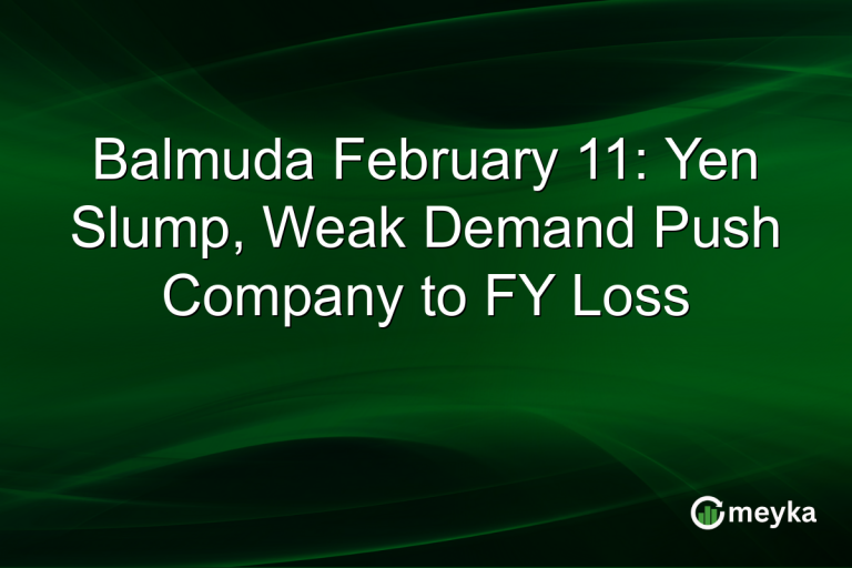 Balmuda February 11: Yen Slump, Weak Demand Push Company to FY Loss