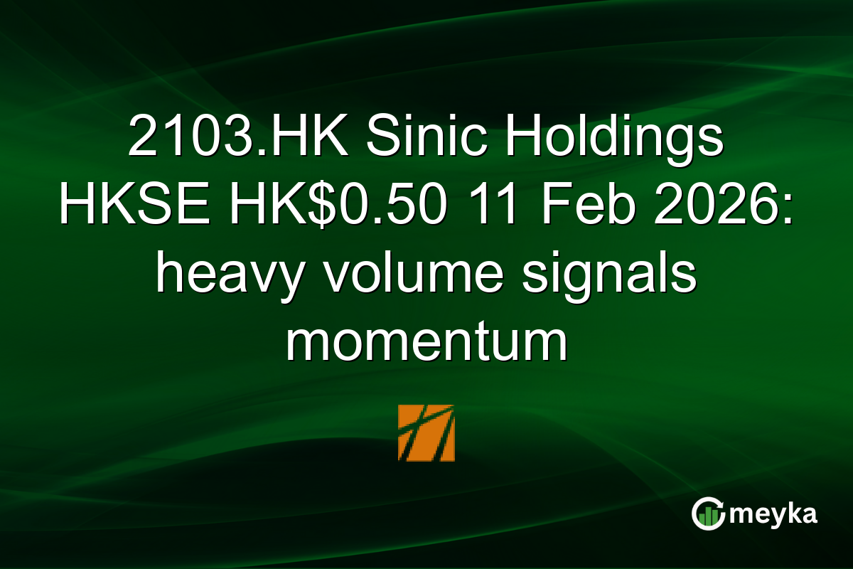 2103.HK Sinic Holdings HKSE HK$0.50 11 Feb 2026: heavy volume signals momentum
