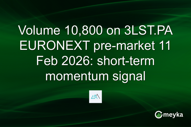 Volume 10,800 on 3LST.PA EURONEXT pre-market 11 Feb 2026: short-term momentum signal