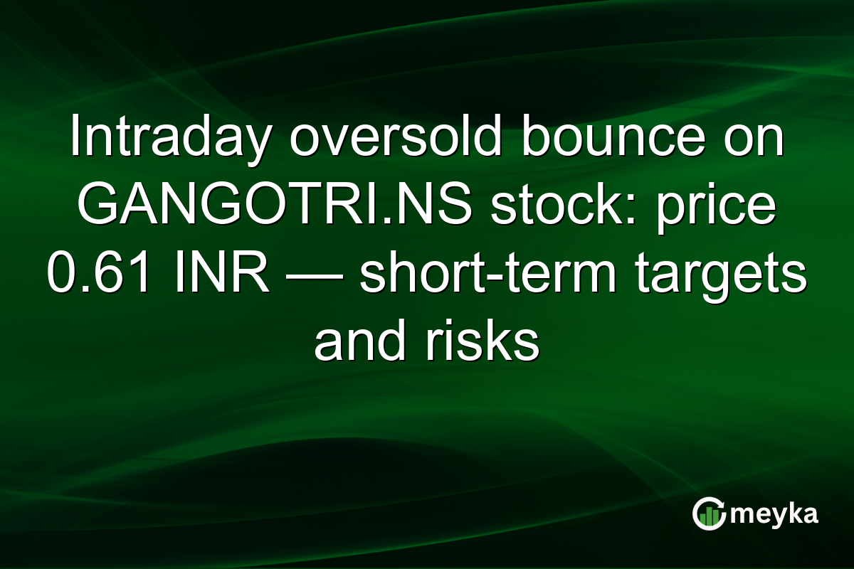 Intraday oversold bounce on GANGOTRI.NS stock: price 0.61 INR — short-term targets and risks