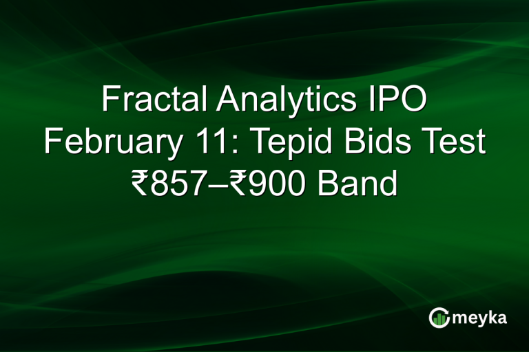 Fractal Analytics IPO February 11: Tepid Bids Test ₹857–₹900 Band