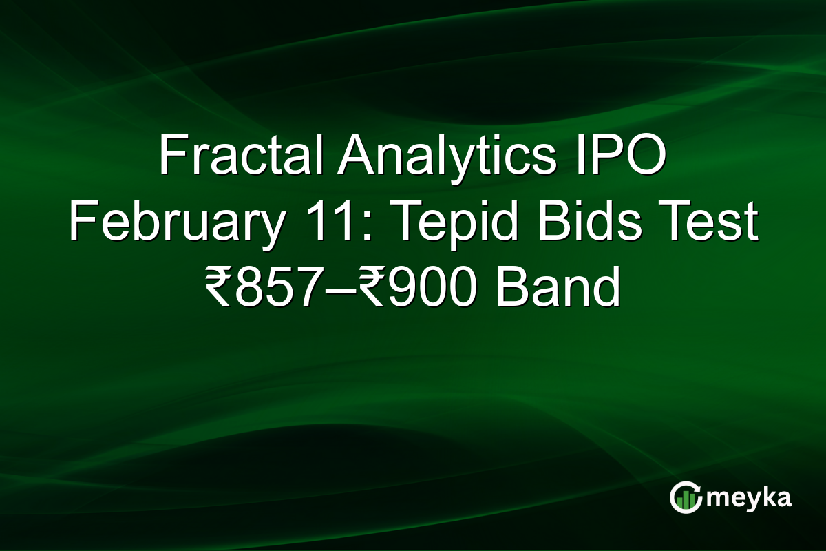 Fractal Analytics IPO February 11: Tepid Bids Test ₹857–₹900 Band