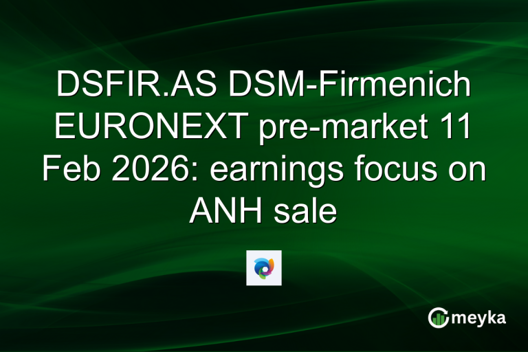 DSFIR.AS DSM-Firmenich EURONEXT pre-market 11 Feb 2026: earnings focus on ANH sale