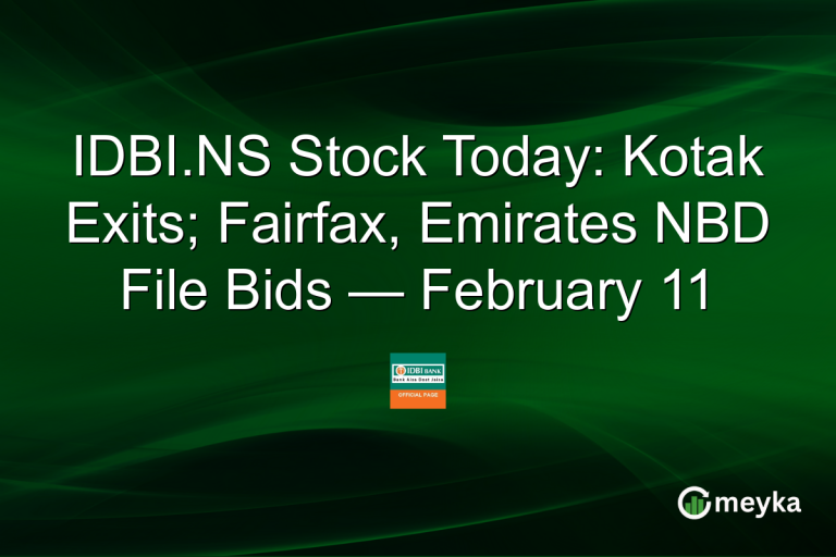 IDBI.NS Stock Today: Kotak Exits; Fairfax, Emirates NBD File Bids — February 11