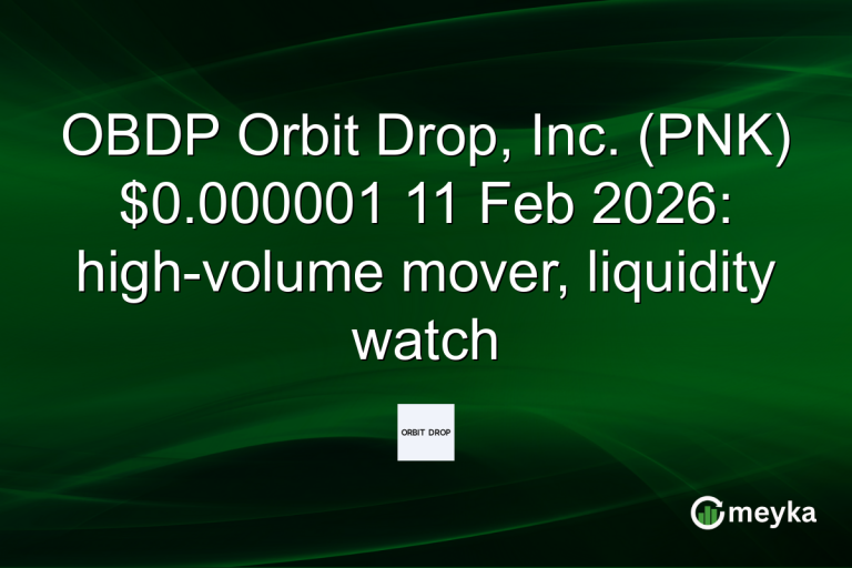 OBDP Orbit Drop, Inc. (PNK) $0.000001 11 Feb 2026: high-volume mover, liquidity watch
