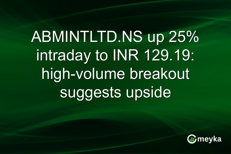 ABMINTLTD.NS up 25% intraday to INR 129.19: high-volume breakout suggests upside