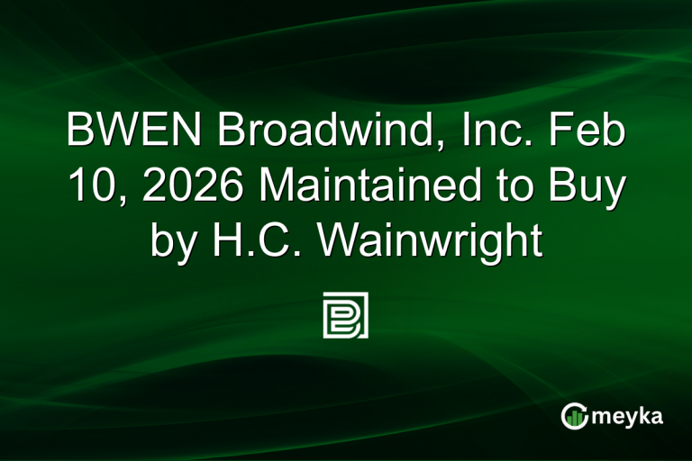 BWEN Broadwind, Inc. Feb 10, 2026 Maintained to Buy by H.C. Wainwright