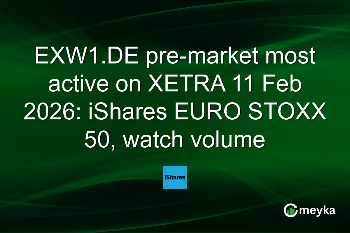 EXW1.DE pre-market most active on XETRA 11 Feb 2026: iShares EURO STOXX 50, watch volume