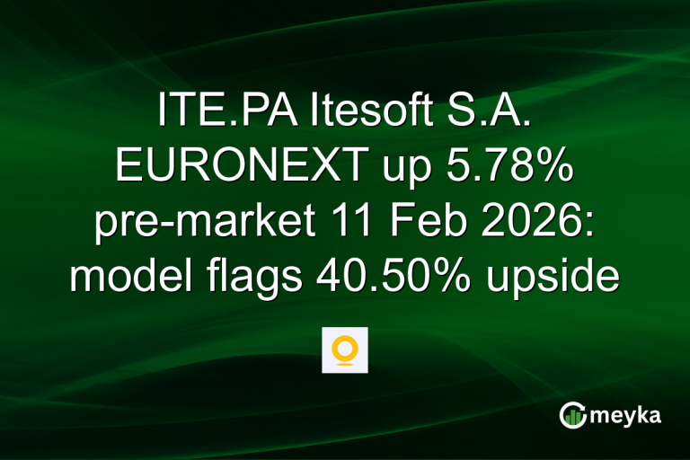 ITE.PA Itesoft S.A. EURONEXT up 5.78% pre-market 11 Feb 2026: model flags 40.50% upside
