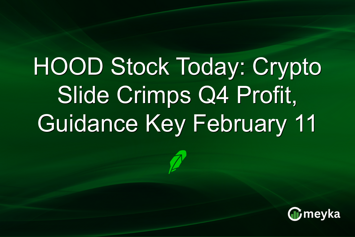 HOOD Stock Today: Crypto Slide Crimps Q4 Profit, Guidance Key February 11