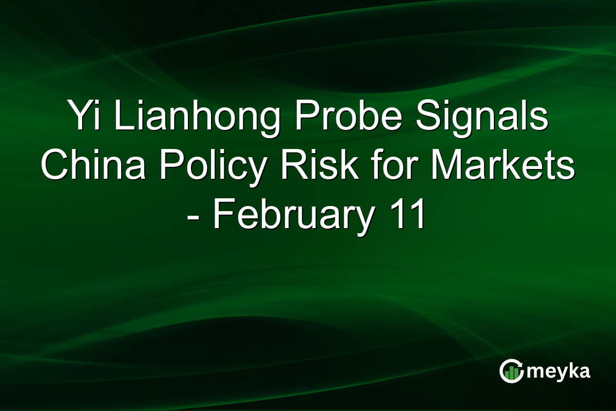 Yi Lianhong Probe Signals China Policy Risk for Markets - February 11