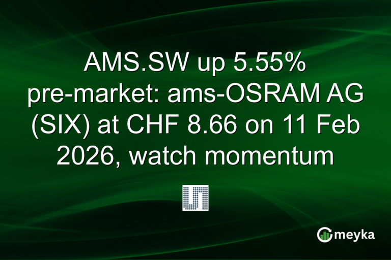 AMS.SW up 5.55% pre-market: ams-OSRAM AG (SIX) at CHF 8.66 on 11 Feb 2026, watch momentum