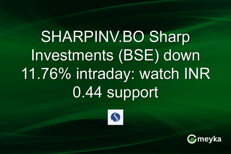 SHARPINV.BO Sharp Investments (BSE) down 11.76% intraday: watch INR 0.44 support