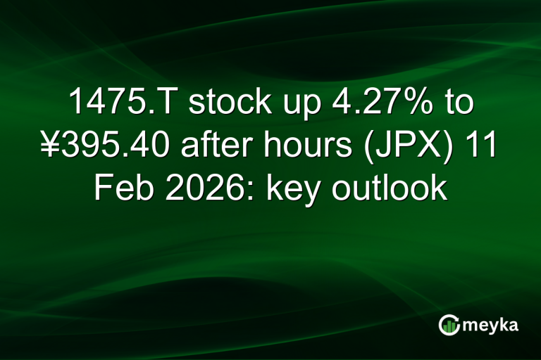1475.T stock up 4.27% to ¥395.40 after hours (JPX) 11 Feb 2026: key outlook