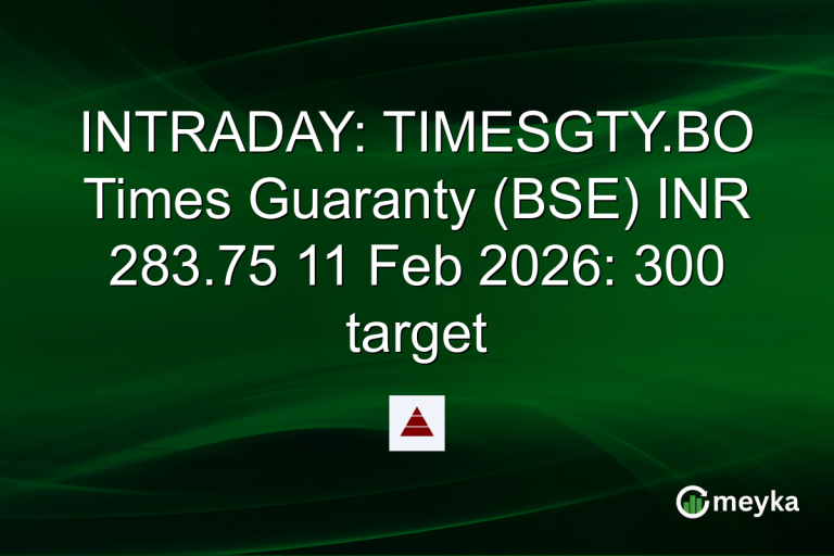 INTRADAY: TIMESGTY.BO Times Guaranty (BSE) INR 283.75 11 Feb 2026: 300 target