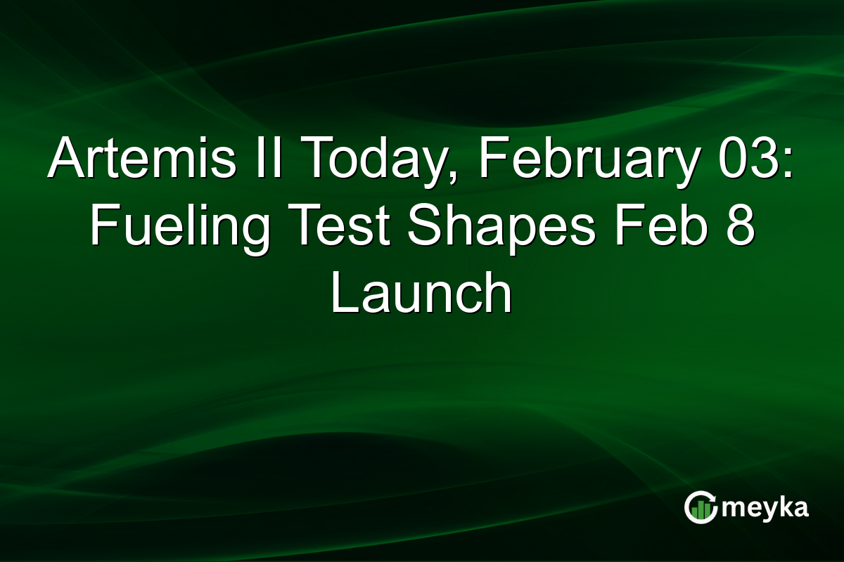 Artemis II Today, February 03: Fueling Test Shapes Feb 8 Launch