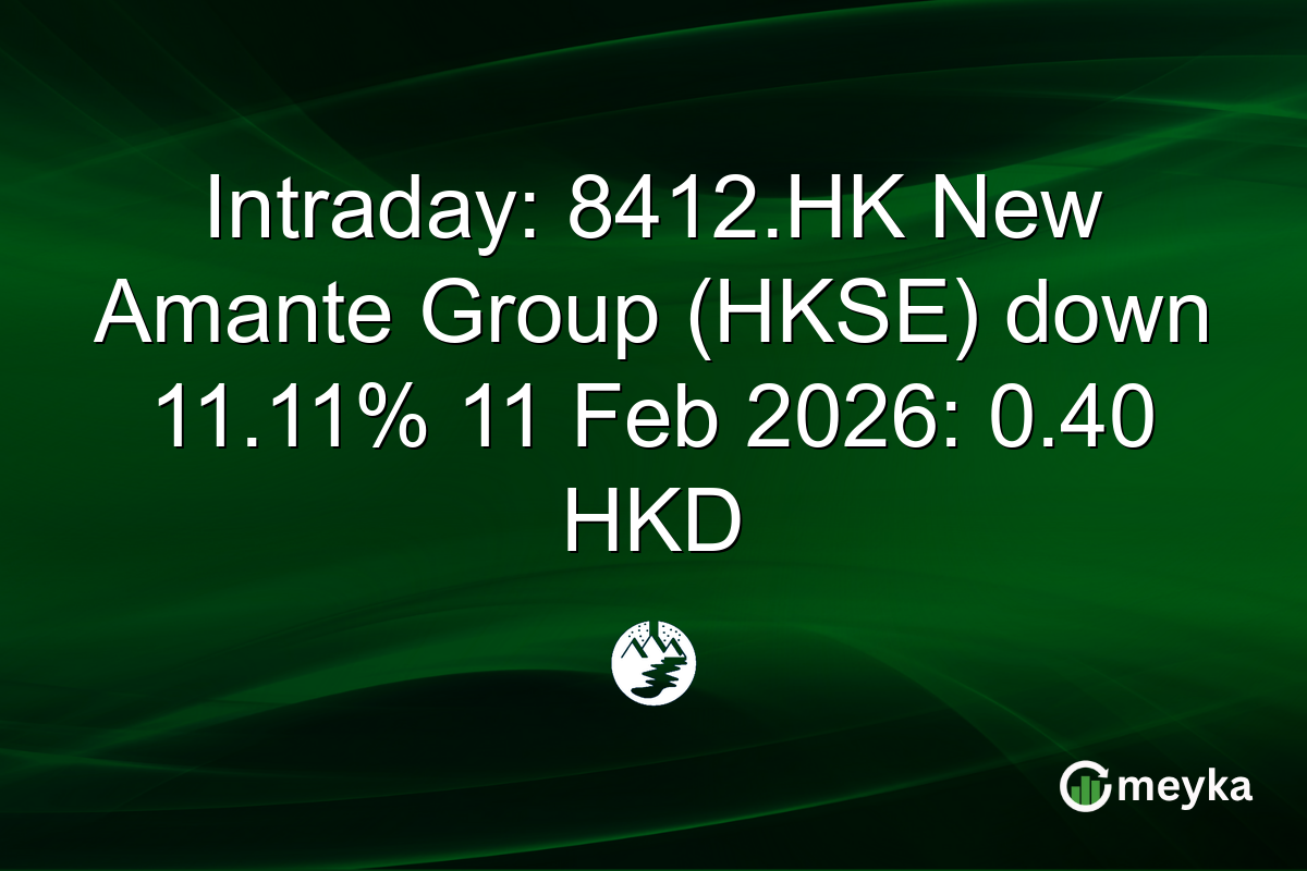 Intraday: 8412.HK New Amante Group (HKSE) down 11.11% 11 Feb 2026: 0.40 HKD