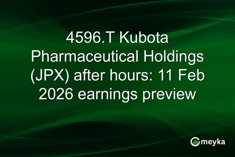 4596.T Kubota Pharmaceutical Holdings (JPX) after hours: 11 Feb 2026 earnings preview