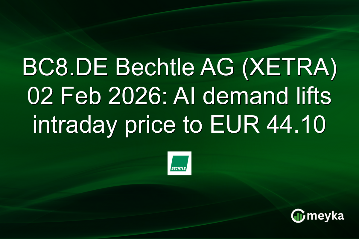 BC8.DE Bechtle AG (XETRA) 02 Feb 2026: AI demand lifts intraday price to EUR 44.10