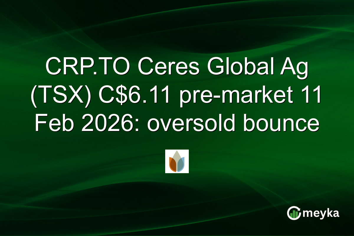 CRP.TO Ceres Global Ag (TSX) C$6.11 pre-market 11 Feb 2026: oversold bounce