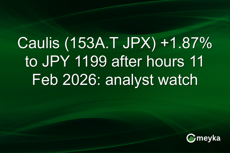 Caulis (153A.T JPX) +1.87% to JPY 1199 after hours 11 Feb 2026: analyst watch