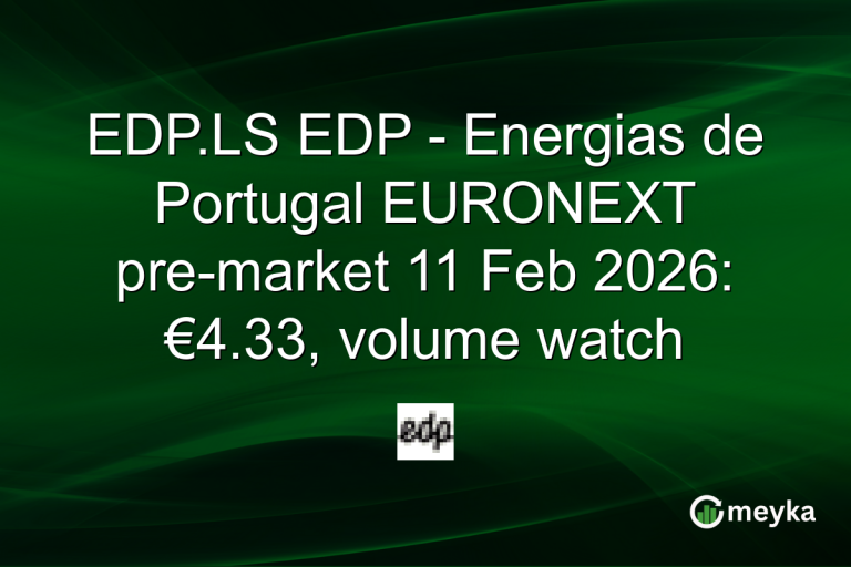EDP.LS EDP - Energias de Portugal EURONEXT pre-market 11 Feb 2026: €4.33, volume watch