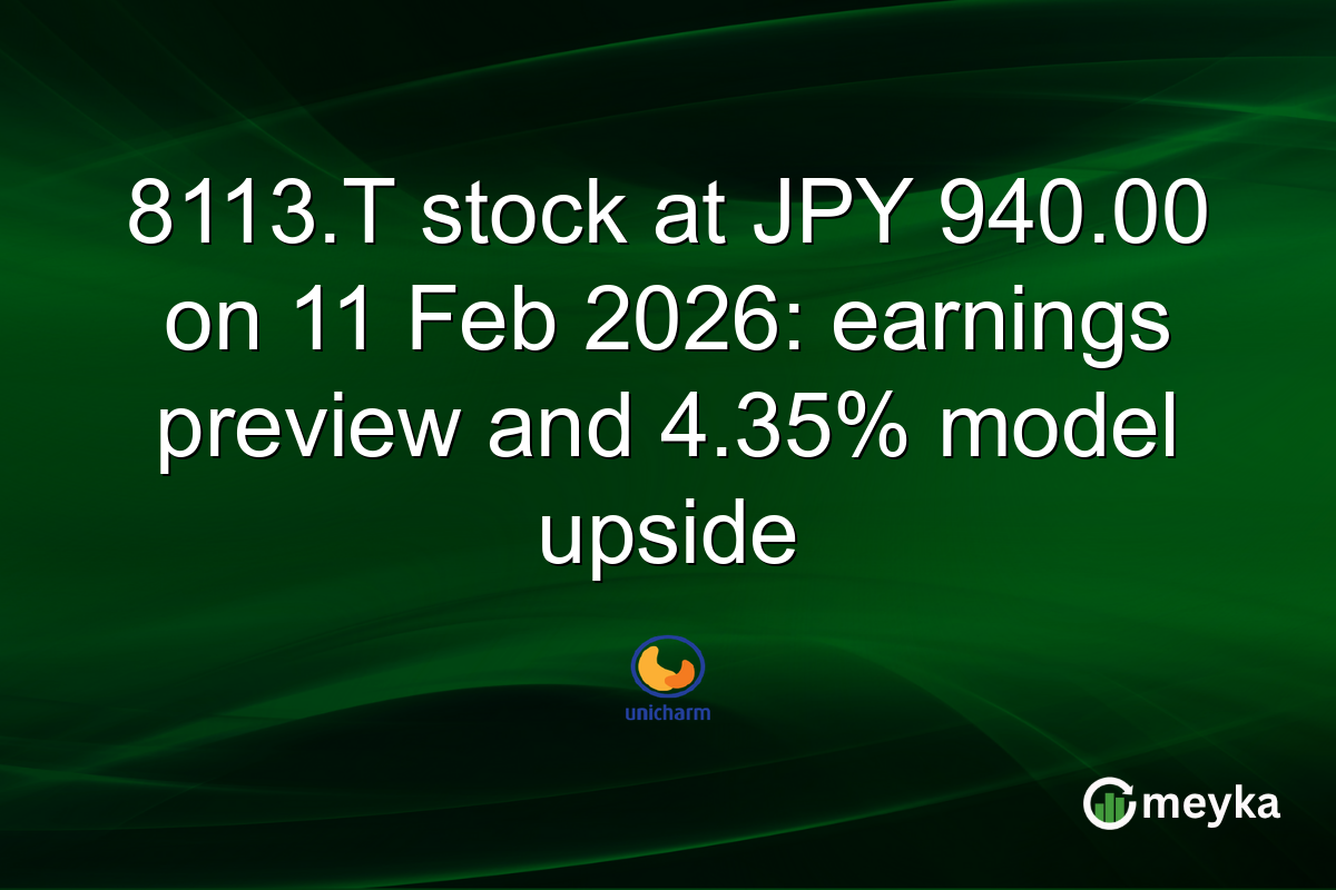 8113.T stock at JPY 940.00 on 11 Feb 2026: earnings preview and 4.35% model upside