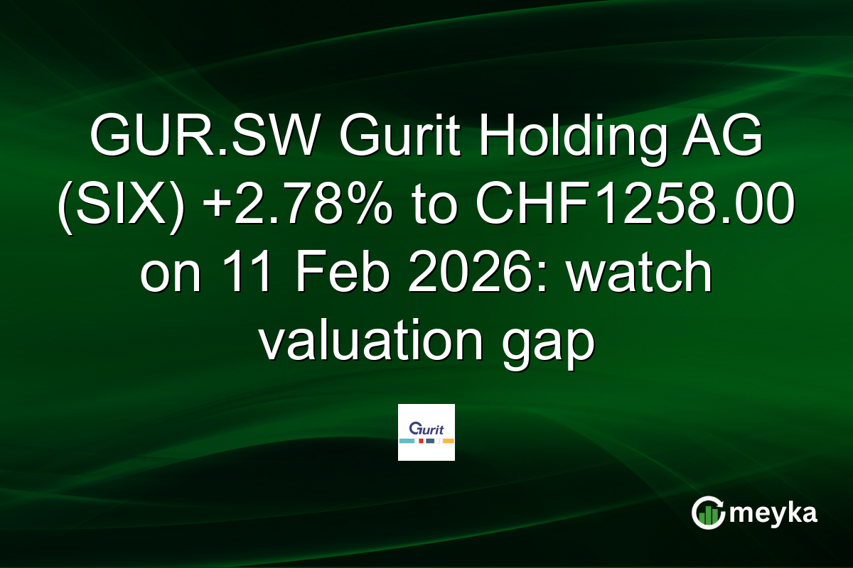 GUR.SW Gurit Holding AG (SIX) +2.78% to CHF1258.00 on 11 Feb 2026: watch valuation gap