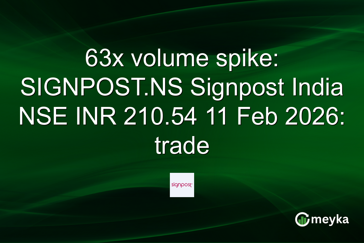 63x volume spike: SIGNPOST.NS Signpost India NSE INR 210.54 11 Feb 2026: trade