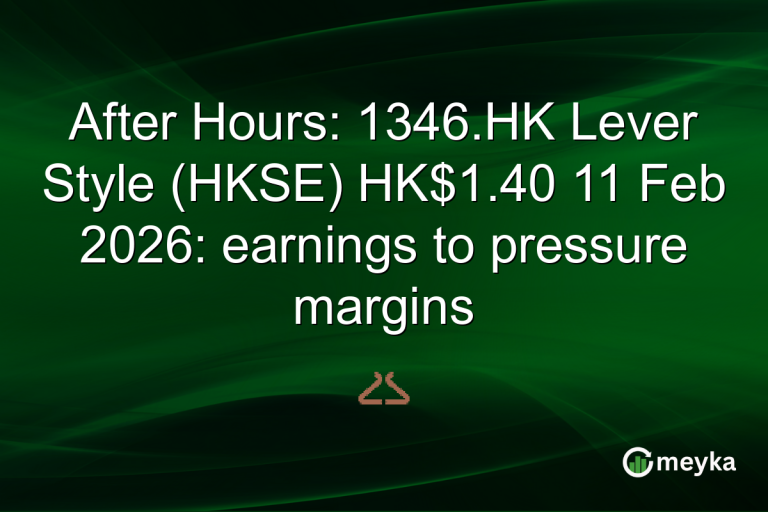 After Hours: 1346.HK Lever Style (HKSE) HK$1.40 11 Feb 2026: earnings to pressure margins