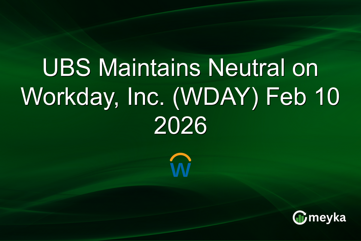 UBS Maintains Neutral on Workday, Inc. (WDAY) Feb 10 2026