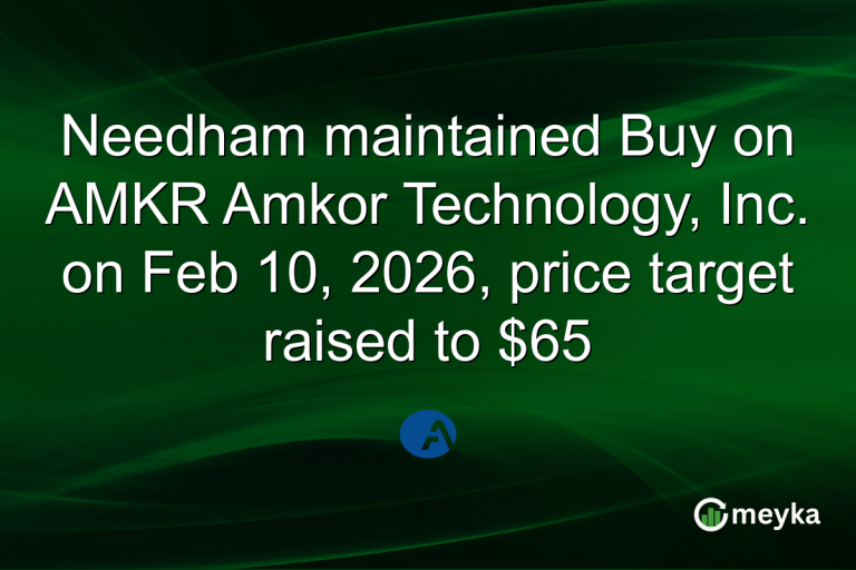 Needham maintained Buy on AMKR Amkor Technology, Inc. on Feb 10, 2026, price target raised to $65