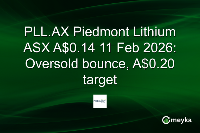PLL.AX Piedmont Lithium ASX A$0.14 11 Feb 2026: Oversold bounce, A$0.20 target