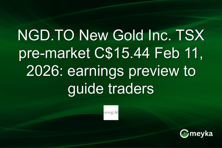 NGD.TO New Gold Inc. TSX pre-market C$15.44 Feb 11, 2026: earnings preview to guide traders