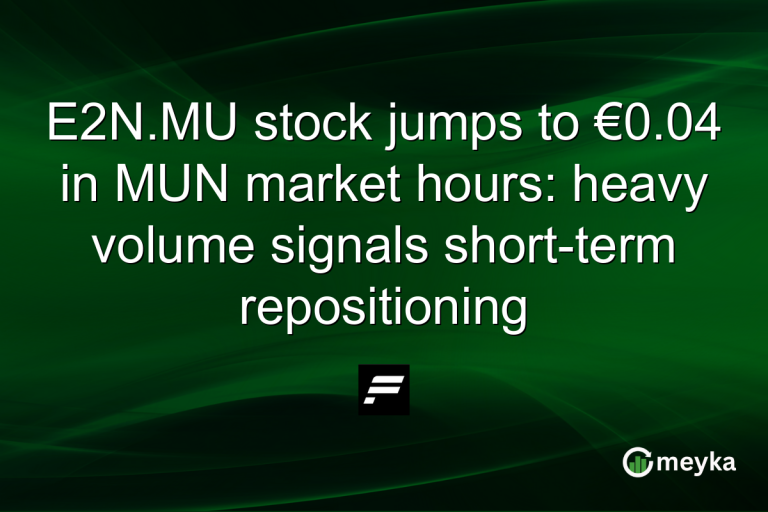 E2N.MU stock jumps to €0.04 in MUN market hours: heavy volume signals short-term repositioning