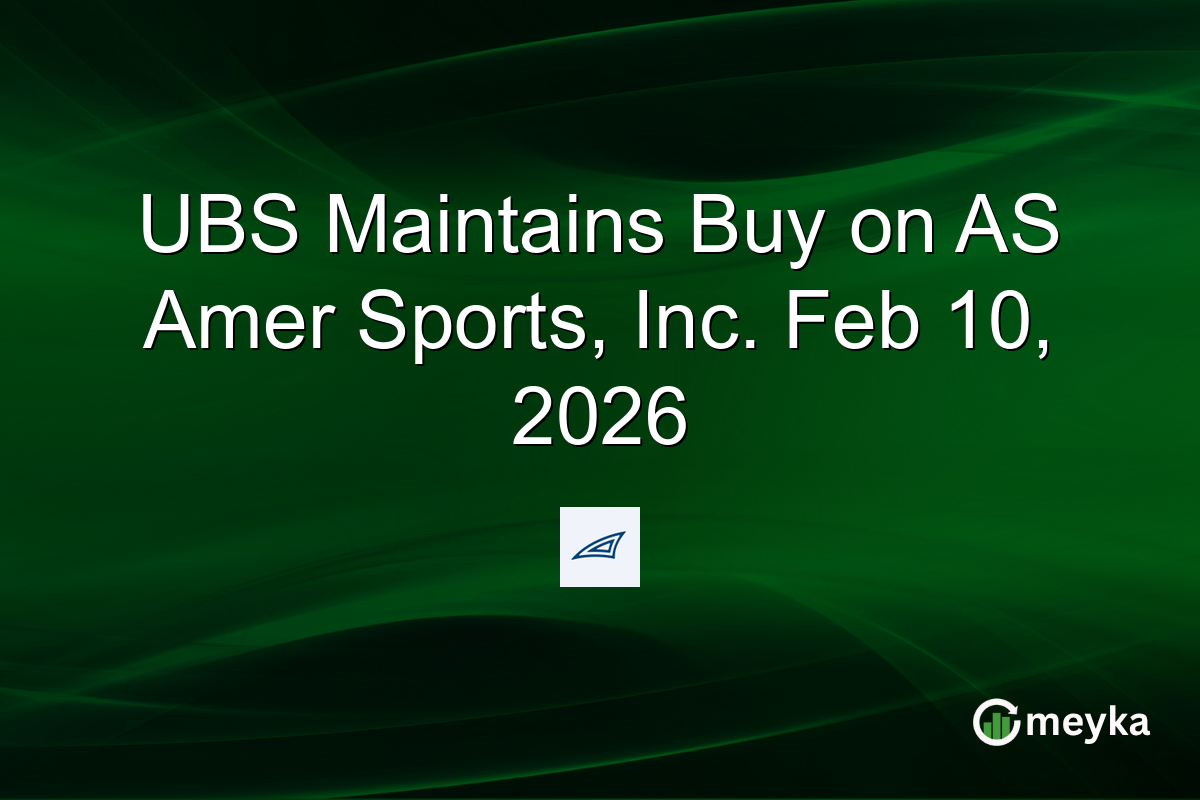 UBS Maintains Buy on AS Amer Sports, Inc. Feb 10, 2026