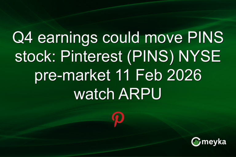 Q4 earnings could move PINS stock: Pinterest (PINS) NYSE pre-market 11 Feb 2026 watch ARPU