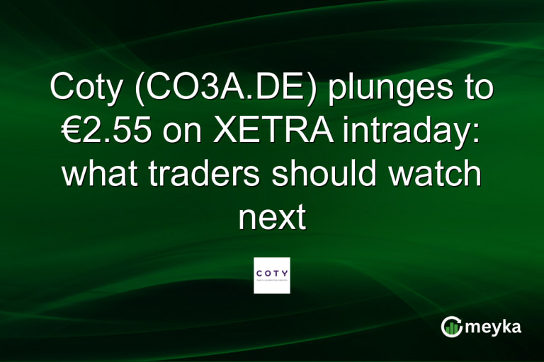 Coty (CO3A.DE) plunges to €2.55 on XETRA intraday: what traders should watch next